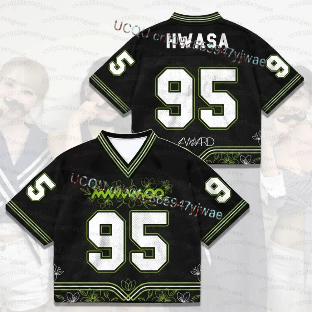 Women Short Sleeve T-Shirt 26 Mamamoo World Tour Jersey Mix Mesh Green Flower Graphic Gift For Fans Hwasa Kids Adult T-Shirt