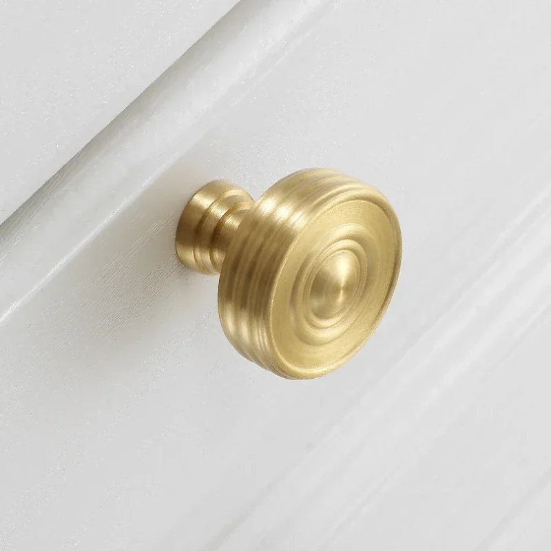 Massive Messinggriffe im Vintage-Design mit Hanfseil-Form, personalisierte Küchenmöbelgriffe, goldene Schubladen- und Türgriffe, T-förmige Zuggriffe – Detail 14