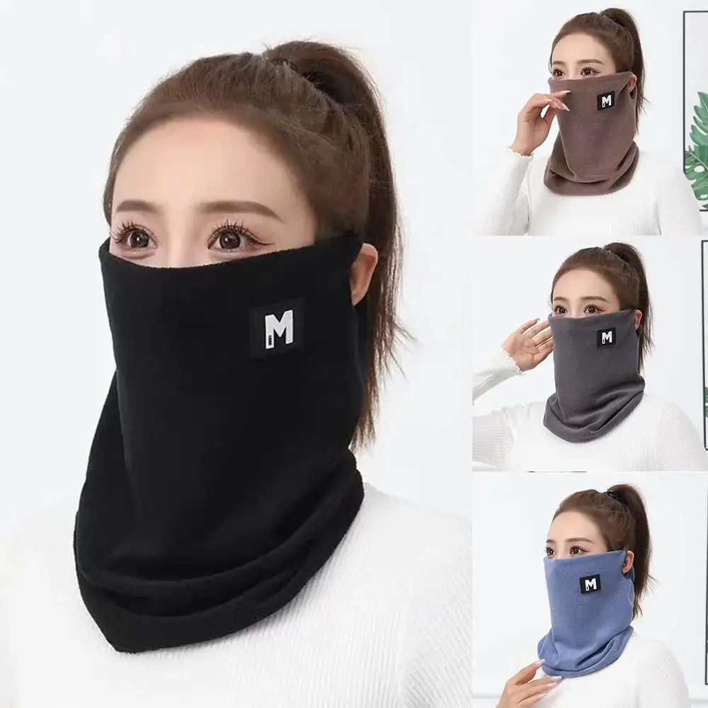 

Fashion Plush Neck Warmer Thickened Lining Windproof Pullover Cap Keep Warm Sport Scarf