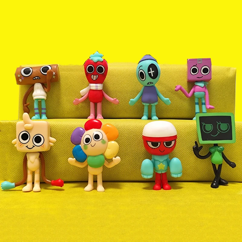 

Anime Dandy's World Sprunki Figure Toy Cartoon Dandy World Horror Game PVC Doll Figurines Cake Decoration Gift Toy Kids Gifts