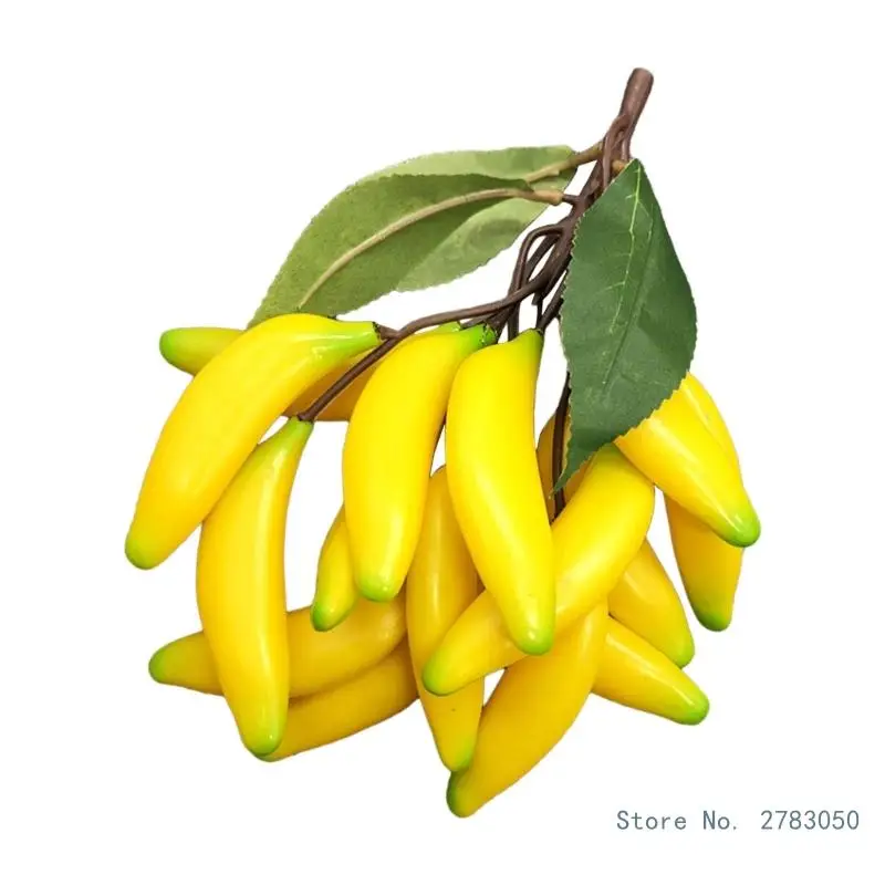 Artificial Bananas Fake Bananas Decorative Hanging Banana Fake Fruit for Restaurant and Supermarket Garden Display