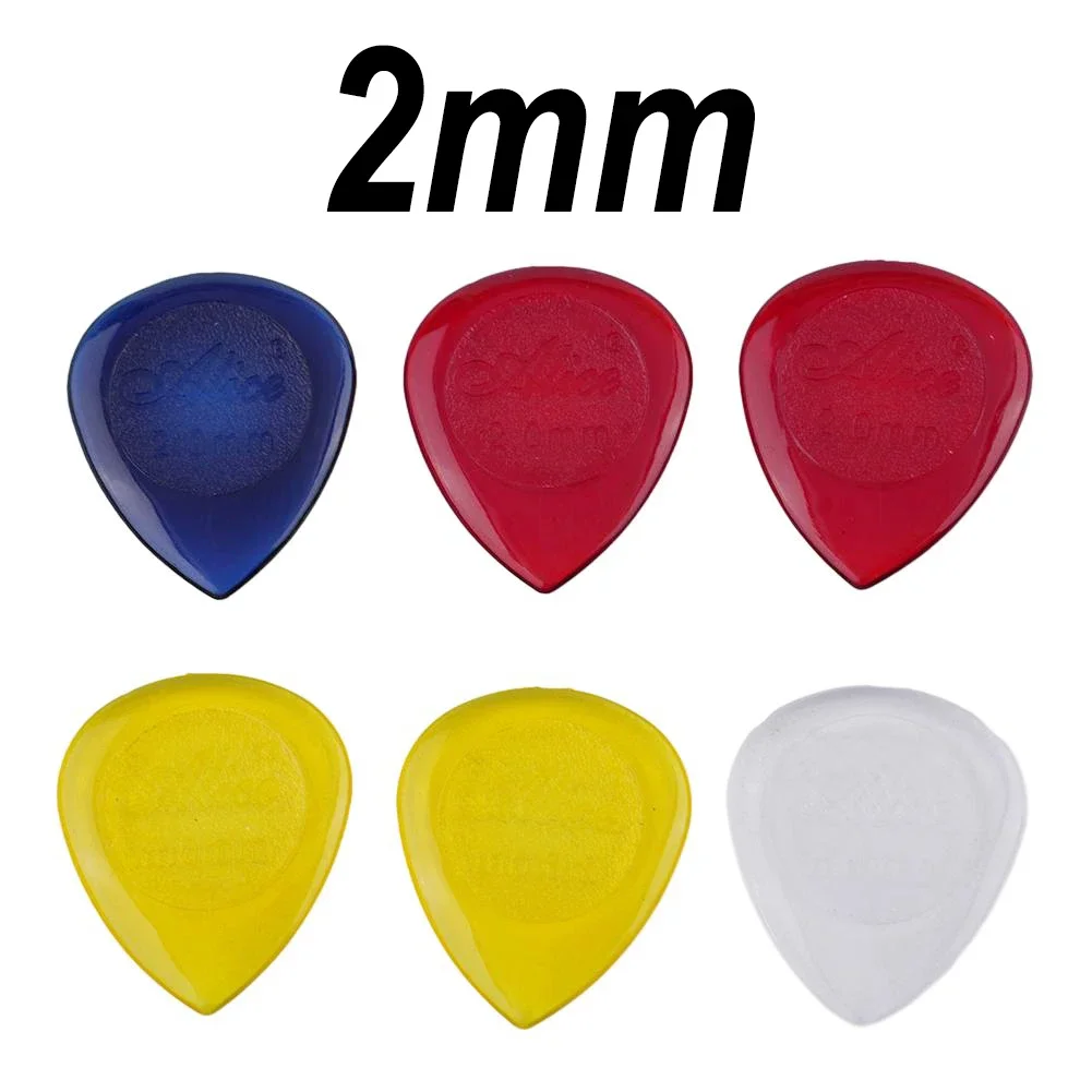 6Pcs Guitar Pick Plectrum 1/2/3mm For Stubby Guitar Pick 23*20mm Glossy Pick Strings Pick For Electric Guitar