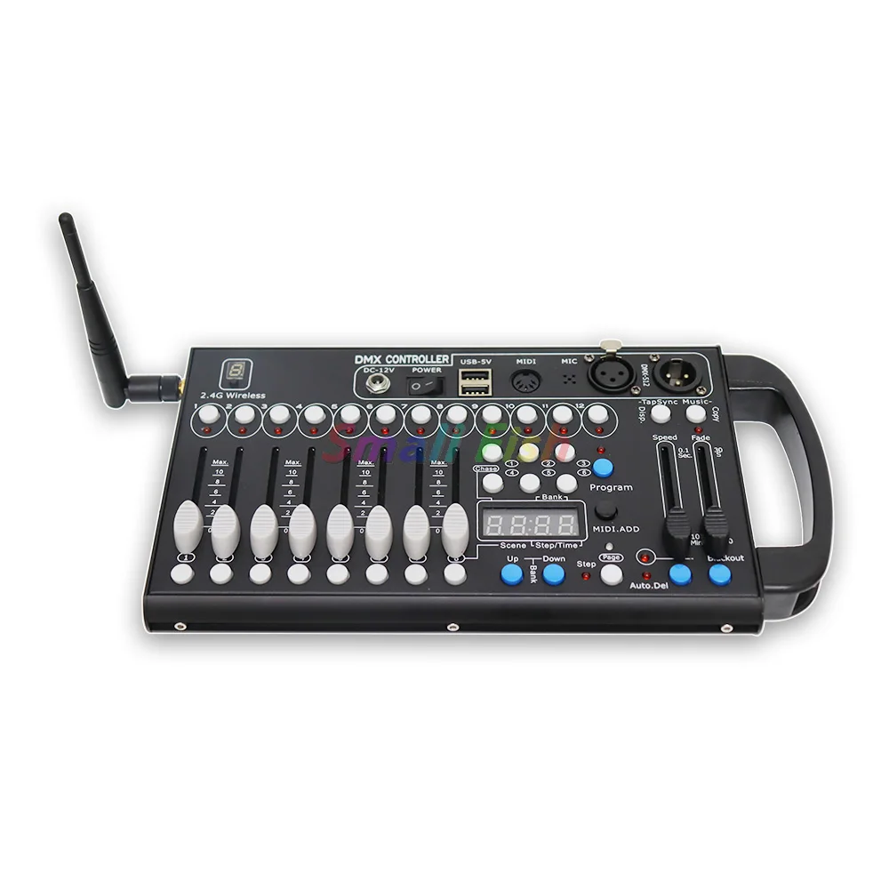 Imagem -04 - Controlador de Energia da Bateria Yuer-mini com Wireless Wifi Fader Comando Wing Party Lighting Console dj Cena Disco 192ch Dmx512