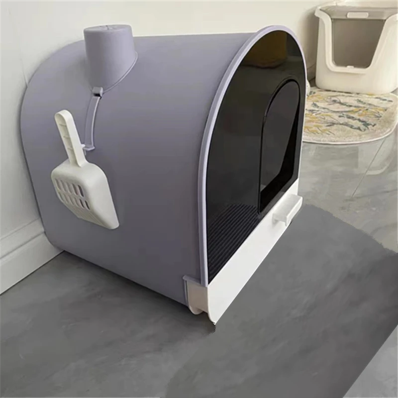 Toilet Closed Cat Bedpans Litter Box Sandbox Design Large Villa Cat Bedpans Bathroom Strainer Arenero Para El Gato Pet Kit Pura