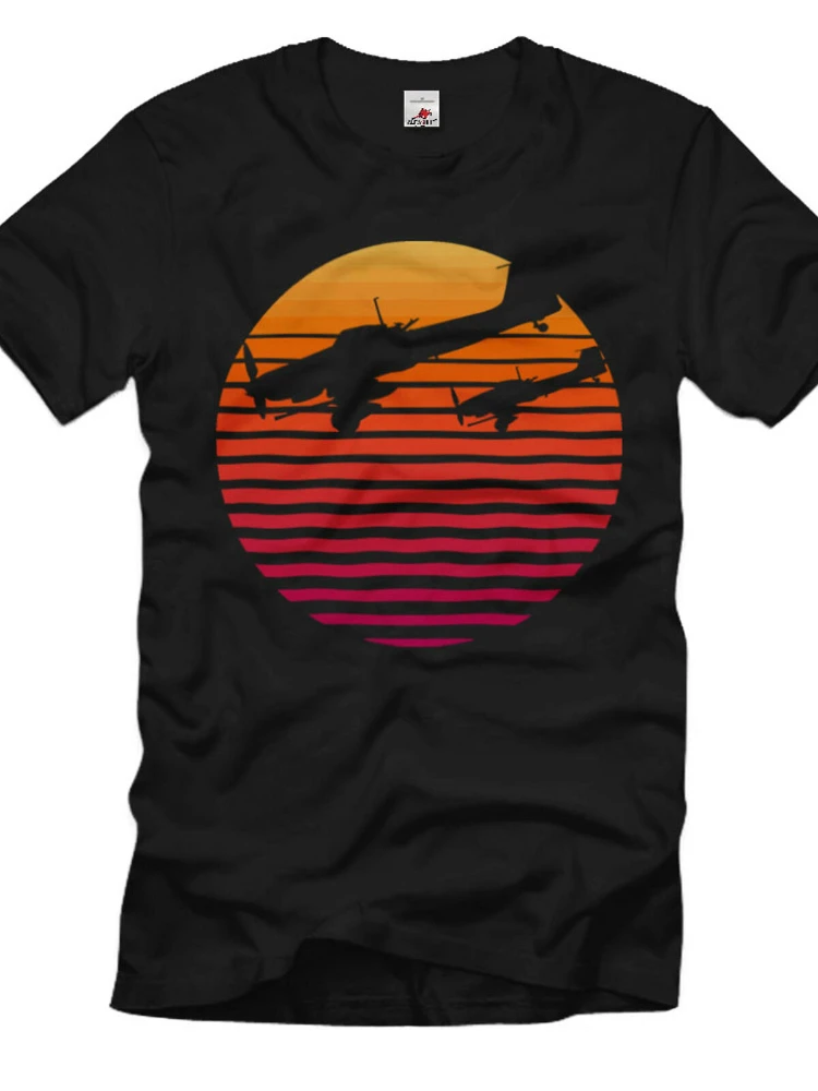 Dive-Bomber Retro Ju87 Aircraft Airforce WW2 Men T-Shirt Short Sleeve Casual Cotton O-Neck Shirt