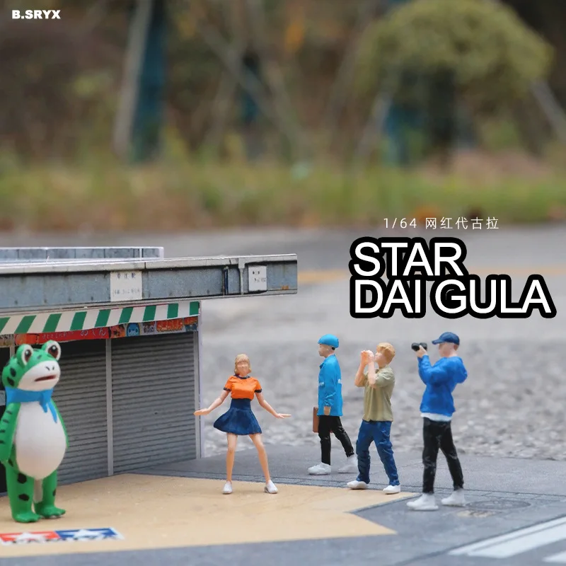 Atmospheric Shouting Boy Doll Simulation 64 Color Resin Micro Mini Props Micro Photography Scenery 3D