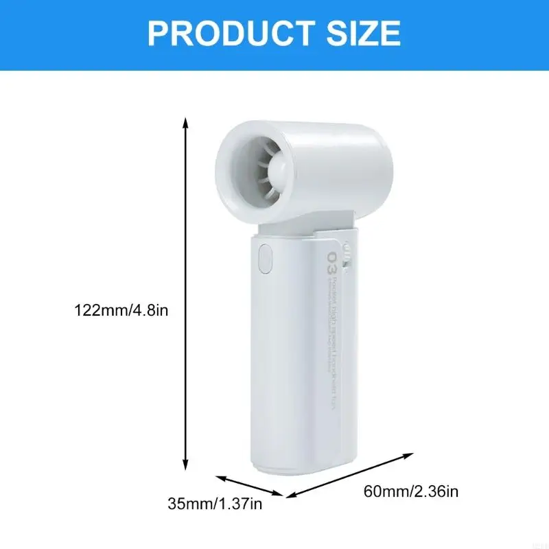 2025 Nuevo ventilador mano recargable USB Ventilador portátil 4000 mAh con dispositivo enfriamiento cordones para