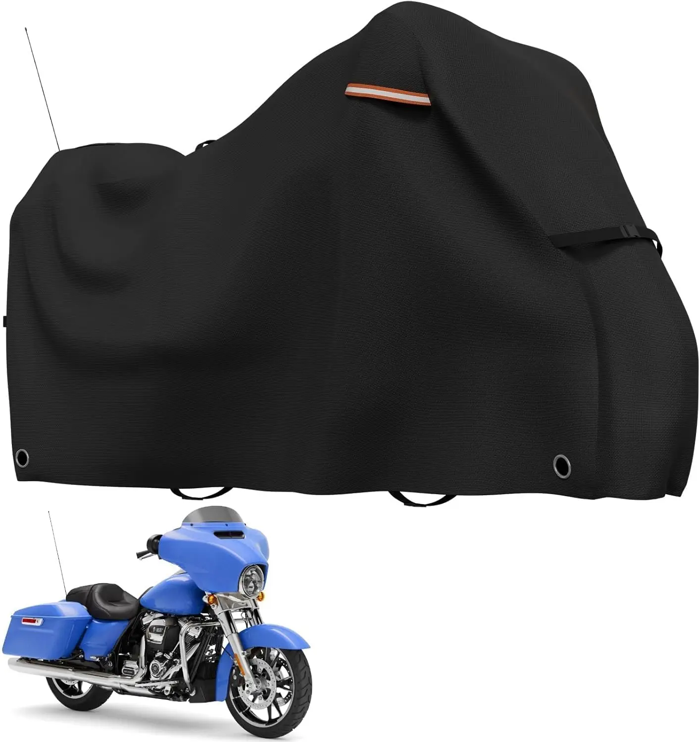 

Прочный водонепроницаемый чехол для мотоцикла со светоотражающими полосами, универсальный, для хранения на улице