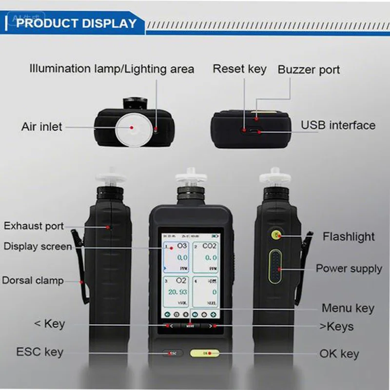 

SKZ1050E NF3 (nitrogen) gas detector 3.5-inch color screen data recording 8G card is optional