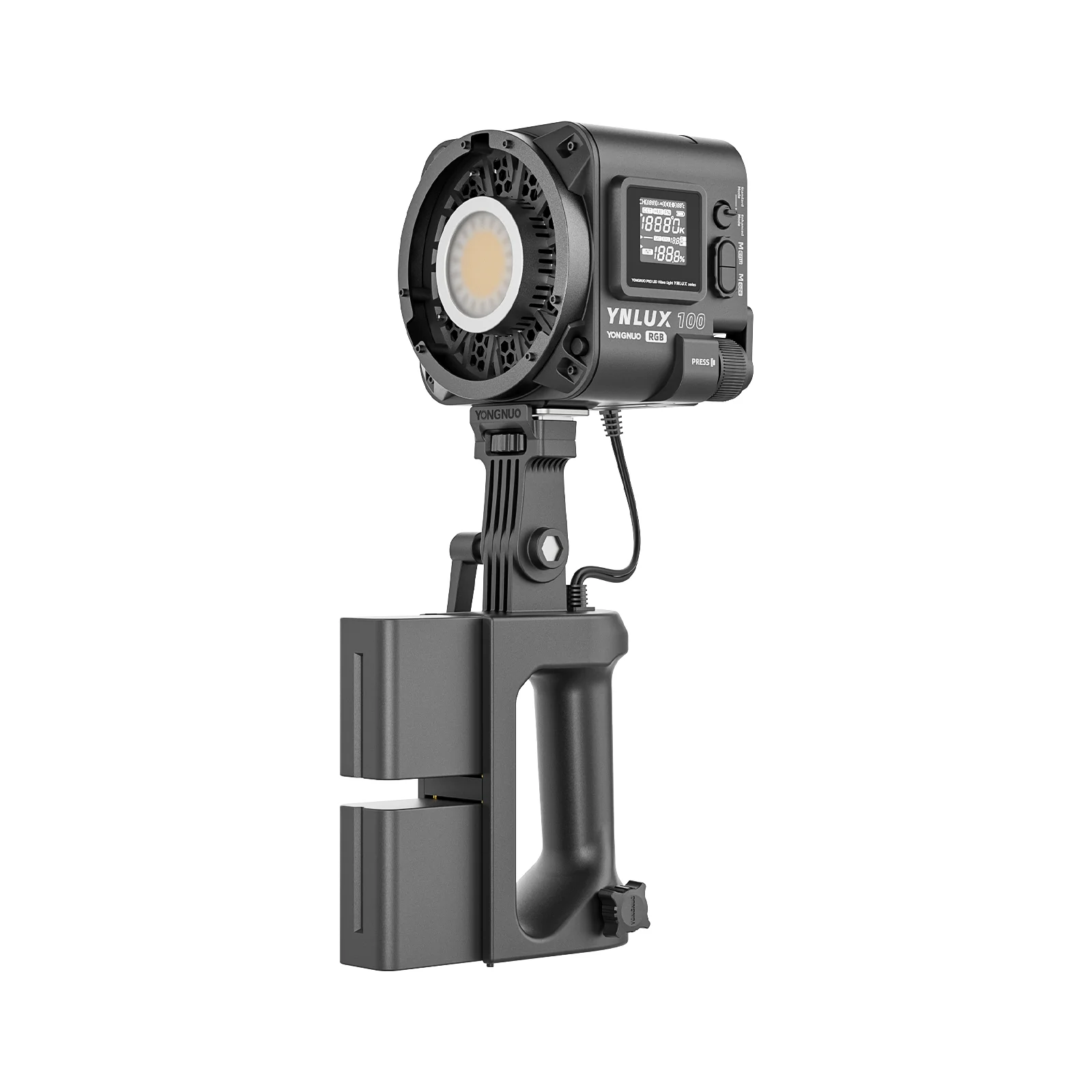 Imagem -05 - Yongnuo Handheld Cob Led Light Montagem de Bowens Exterior Lux100rgb 120w 2700k10000k 120w