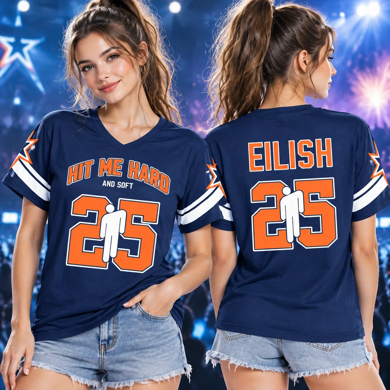 2026 Fashion New Billie Eilish Concert Sports Jersey USA Street Hip Hop Short Sleeved T-shirt Men Women Casual Family Kids Tees