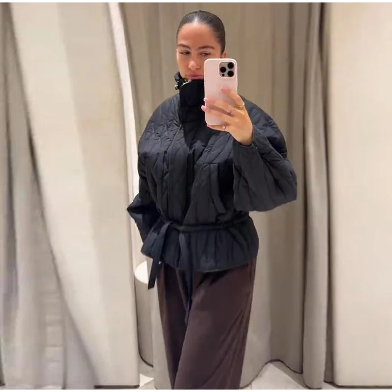 Upgraded Thick Wrap Front Tie Padded Jacket Kimono Style Collar Long Sleeve Loose Warm Daily Women Coat 2026 Winter Cotton Coats 45 S3ba6e068fa7e490ebb0b1bfef3d97374W