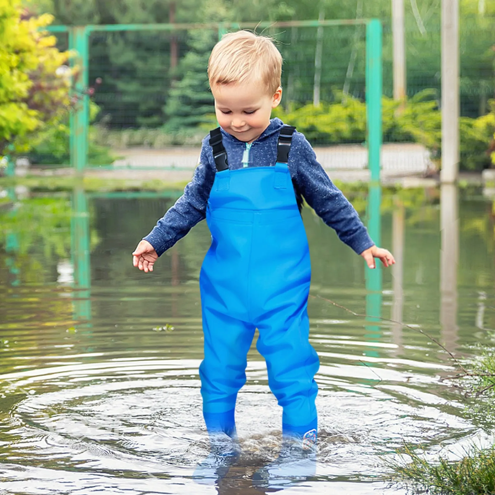 Children'S Rain Pants Waterproof Bib Children'S Outdoor Water Play Pants Wear-Resistant Riverside Play Outdoor Moisture-Proof