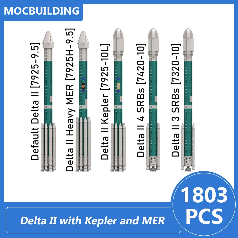 Delta Ii Met Kepler En Mer 1:110 Schaal Model Moc Bouwstenen Diy Monteren Bakstenen Ruimte Serie Educatief Speelgoed Geschenken