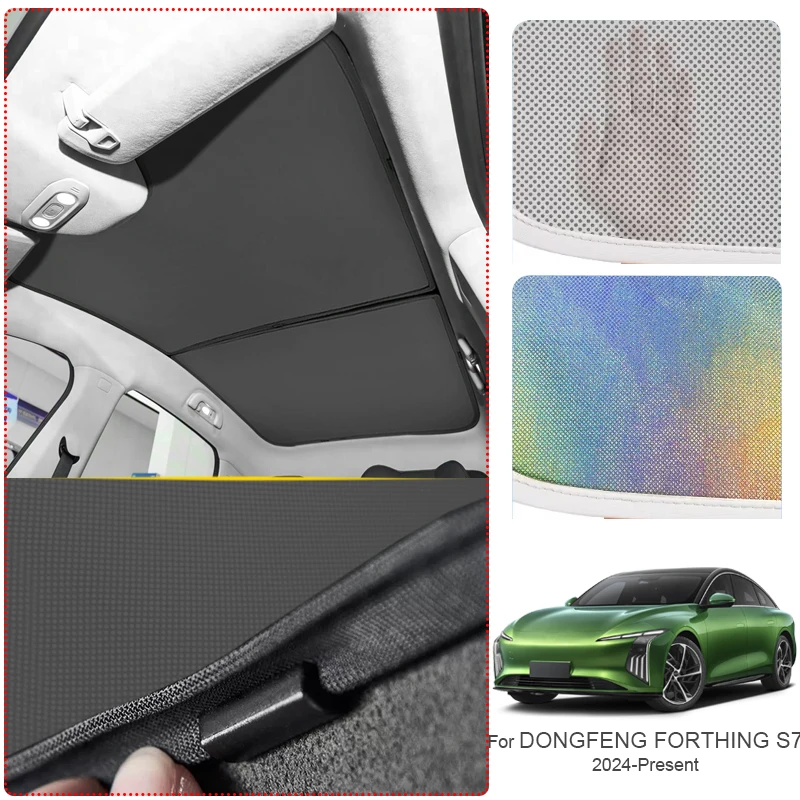 Car Sunroof Sunshade Cover For DONGFENG FORTHING S7 2024-2026 Colorful Ice Nano Heat Insulation Skylight Anti-UV Auto Accessory