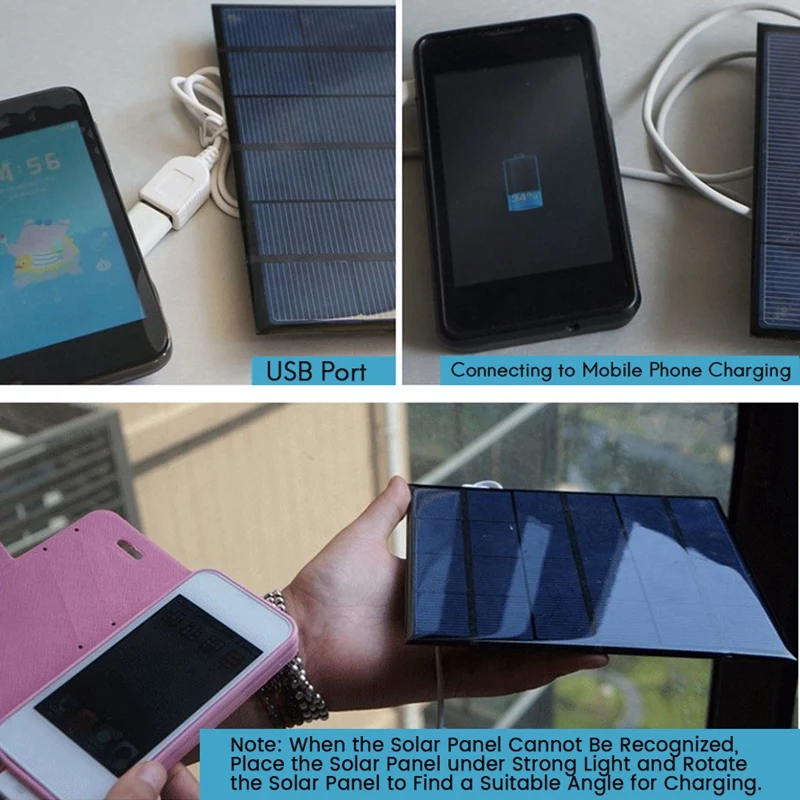 3,5 Вт 6 в солнечная панель с USB-кабелем, уличная портативная мини солнечная панель, зарядное устройство