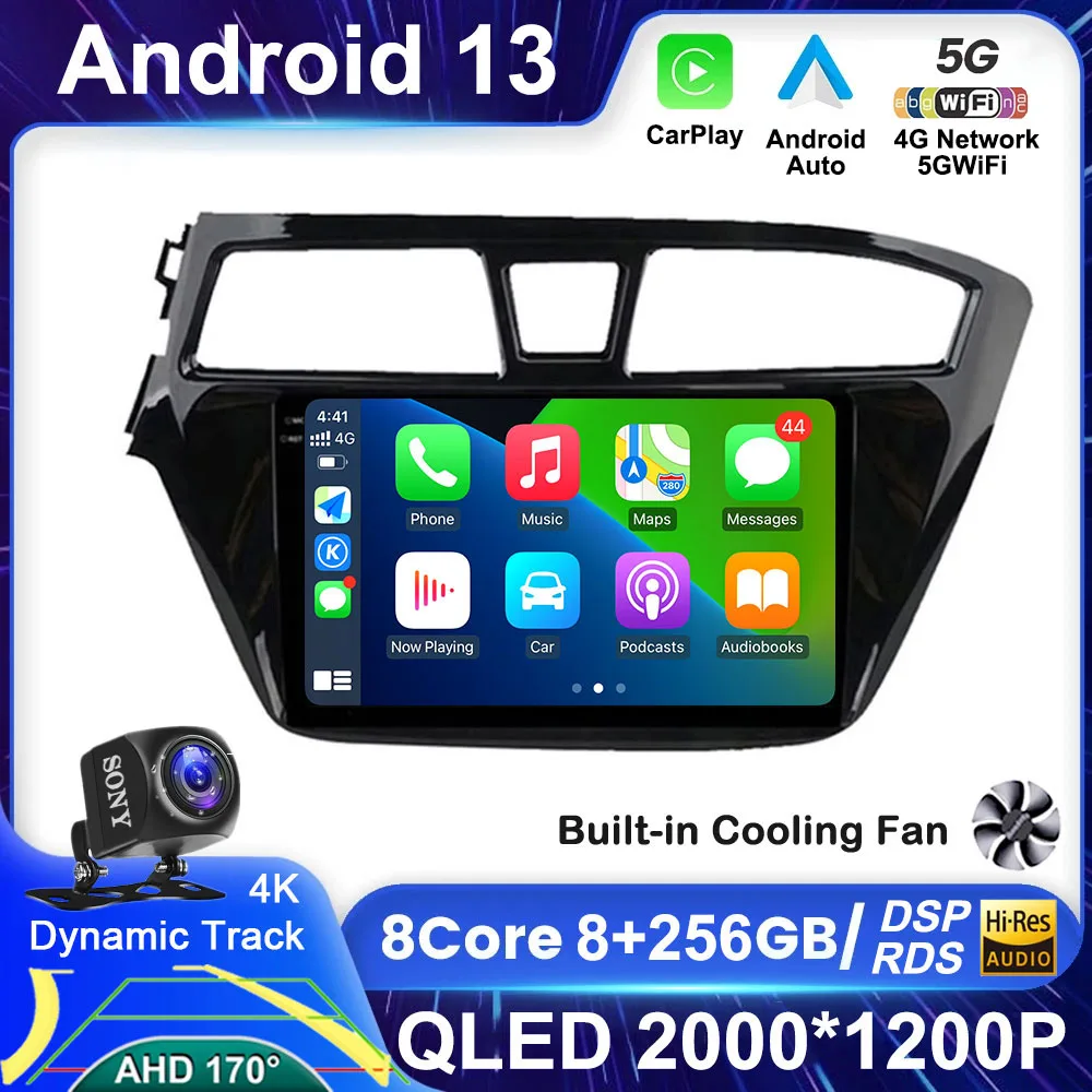 

Android 13 For Hyundai I20 LHD 2015 2016 2017 2018 Car Radio Car Multimedia Player Stereo GPS Navigation WIFI 4G BT NO 2 Din DVD