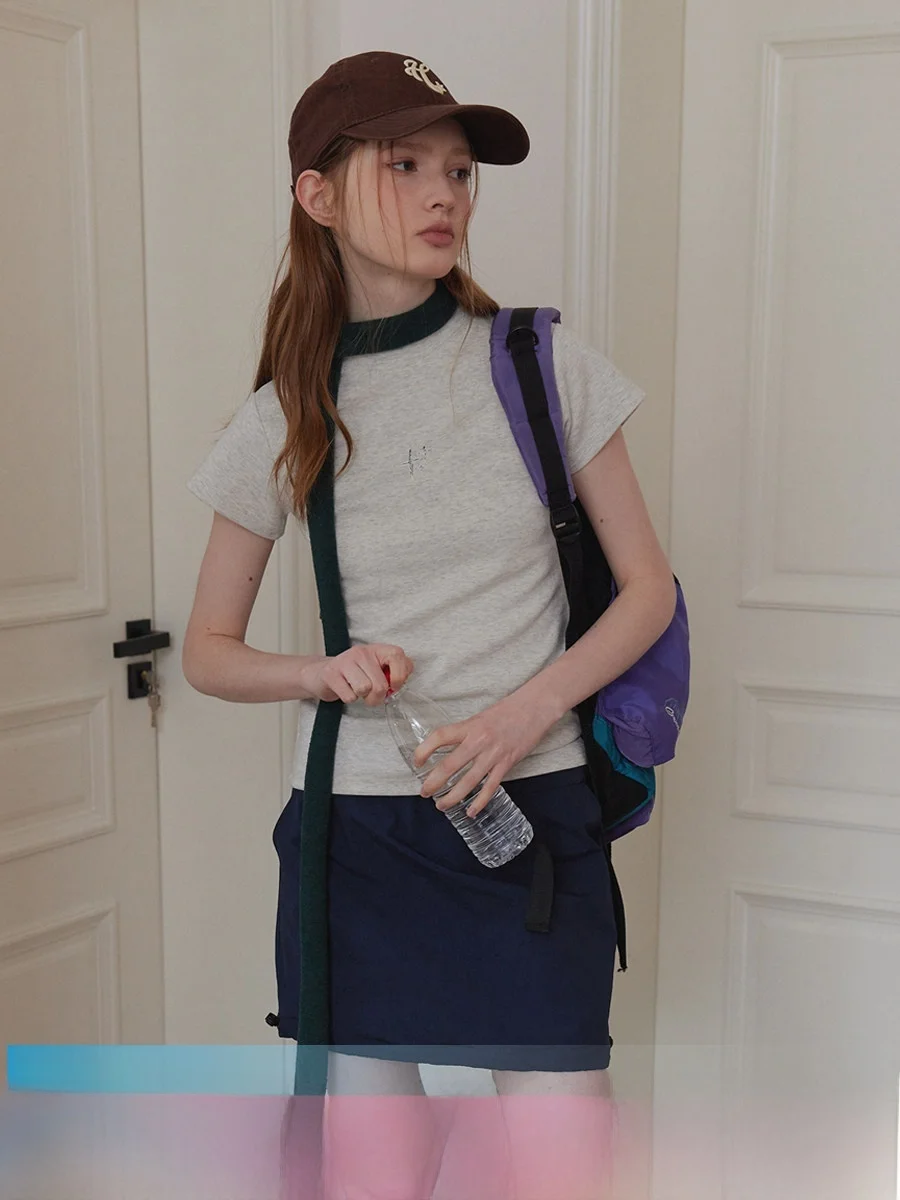 

Летняя футболка Spor Sweet And Spicy ort Sve, женская облегающая футболка с принтом, круглый повседневный топ из смеси хлопка и полиэстера