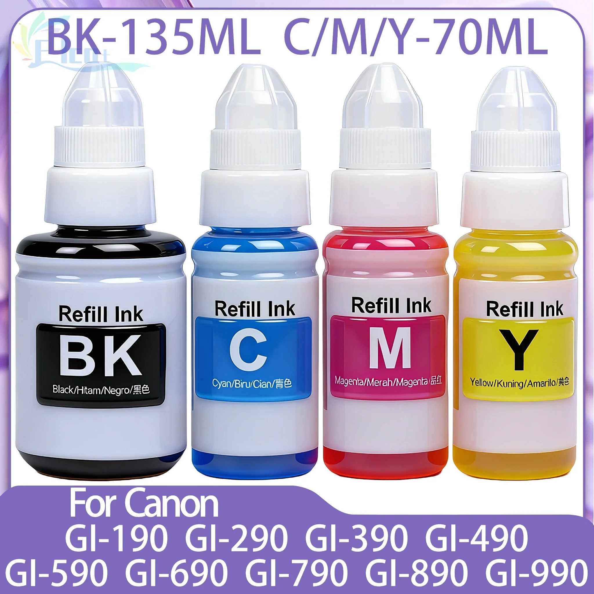 GI 190 GI 290 GI 390 GI 490 GI 590 GI 690 GI 790 GI 890 GI 990 Refill Ink Dye Ink For Canon PIXMA G1400  G2400  G2500 G2501 ink