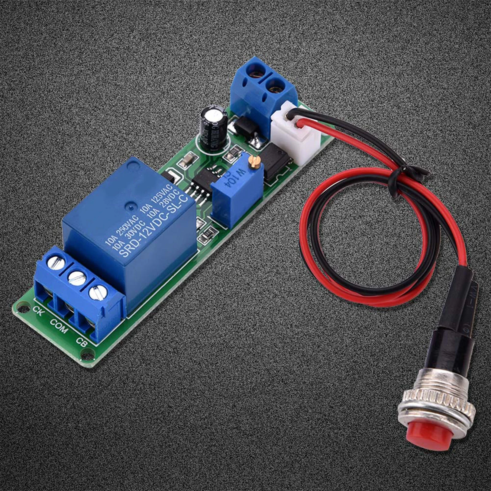 12V 조절 가능한 타이머 지연 종료 모듈 타이밍 릴레이 시간 1~10초 조절 가능한 타이머 모듈 지연 종료 모듈