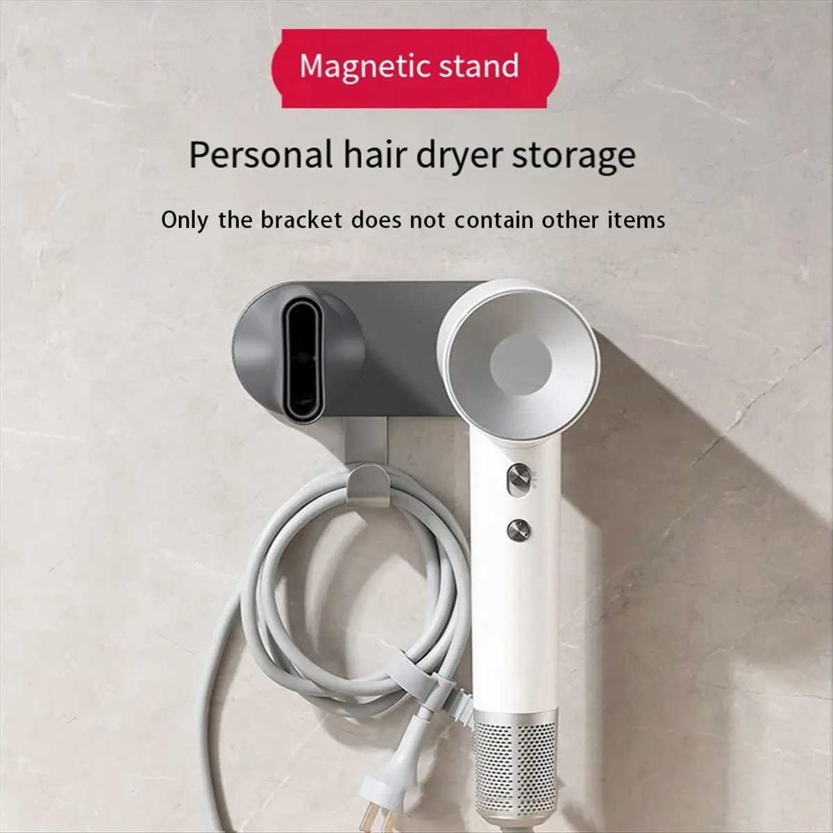 [A02R] Suitable for Laifen Hair Dryer Bracket No Punching Leifen Hair Dryer Magnetic Absorption Storage Hanger Fits LF03 and SE