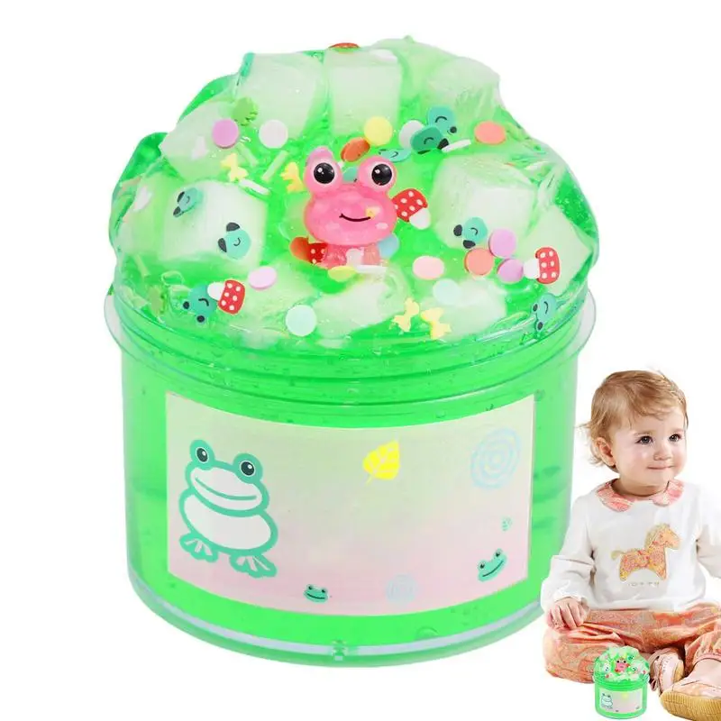 

Crystal Mud DIY Soft Green Frog Crystal Mud Toy Kit Fun DIY Toy For Girls Boys Educational Sensory Toy For Stress Relief