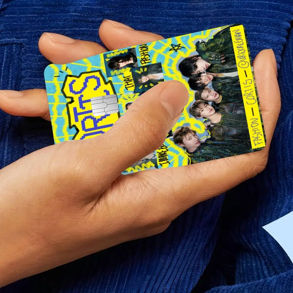 Kpop C-CORTIS Diy Credit Debit Card Sticker Party Sticker Decoration Waterproof Small Chip Card Skin Sticker