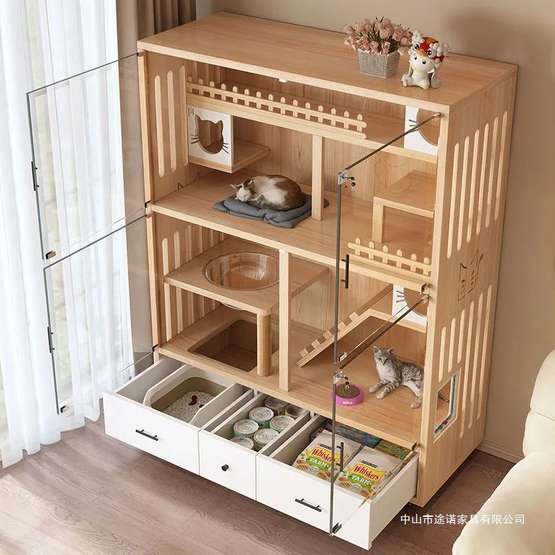 Villa Cat Cage Home Indoor Cat House Cat House Free Space House