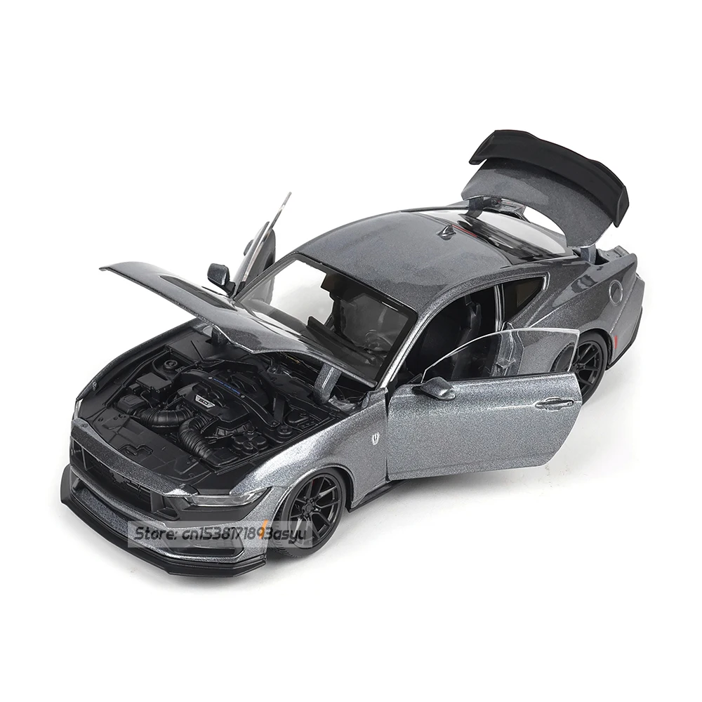 Maisto 1:24 2024 Ford Mustang Dark Horse, model samochodu ze stopu, rękodzieło, dekoracja, kolekcja, zabawka, narzędzia, modele na prezent
