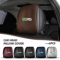 Universal Ice Silk Car Pillowcase Front Seat Headrest Dust Cover For Skoda Superb Derivative Karoq Kamiq MK3 Fabia Rapid Favorit