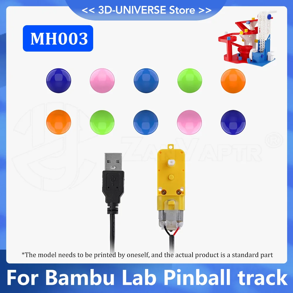 For Bambu Lab DIY Creative Component MH003 Pinball Track Marble Run Components Kit for 3D Printer Accessories