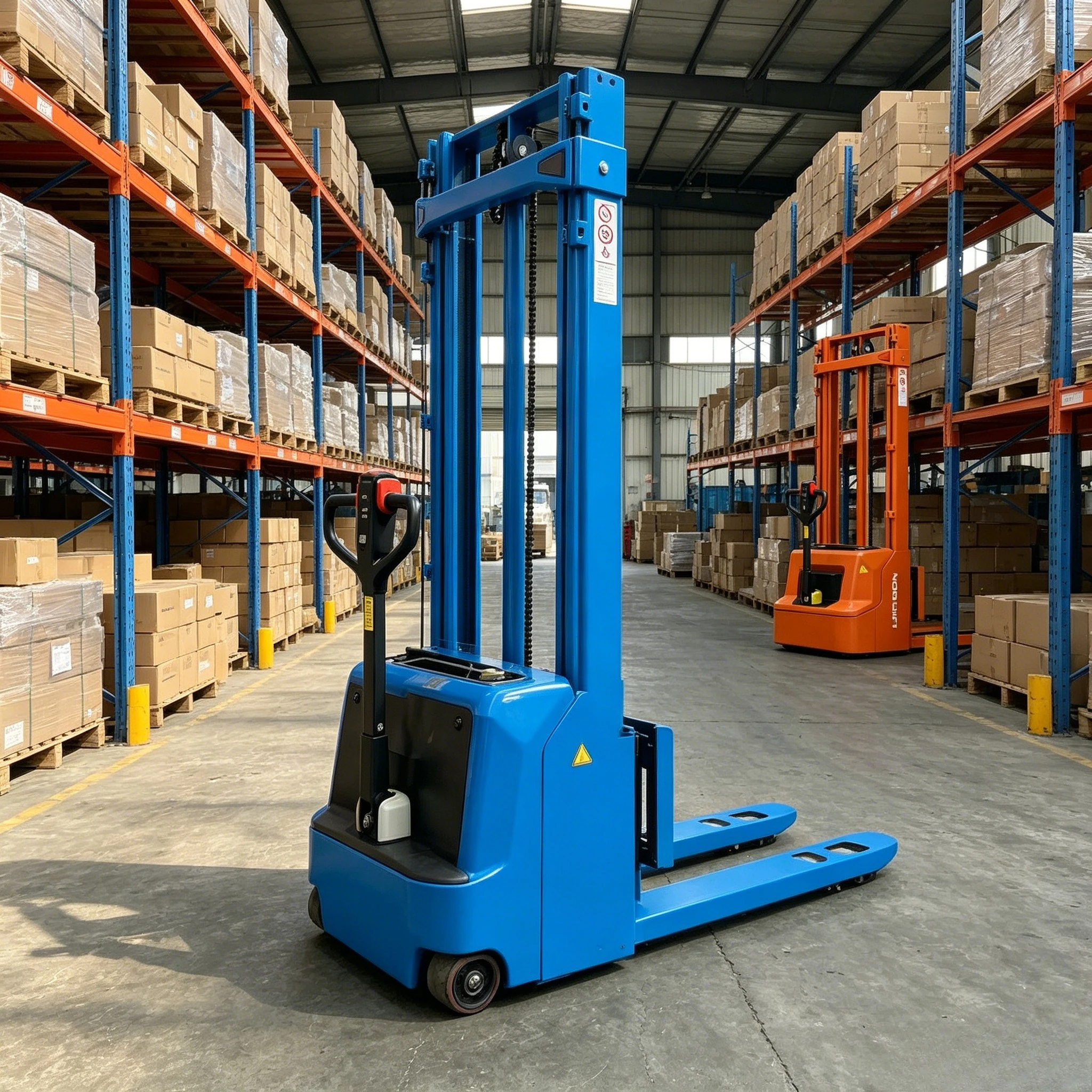 Customized Smart Battery Powered Stacker 1.5 Ton 3.0m Lift Height Standing Operation for E-commerce Warehouse Logistics