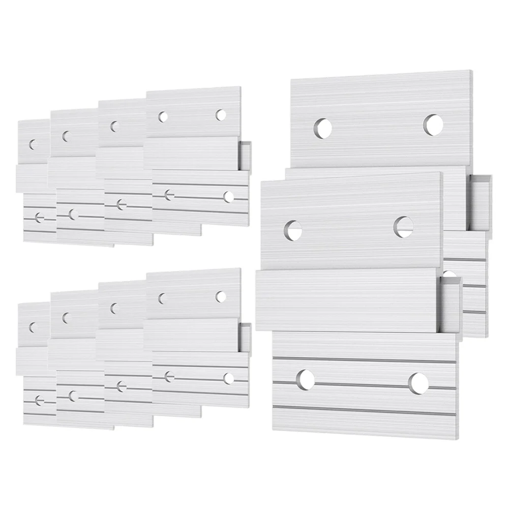 Aluminum Alloy Z Shaped Wall Cleat Brackets Heavy Duty Picture Mirror Frame Hanger 10 Pairs Fixture Hardware Accessories