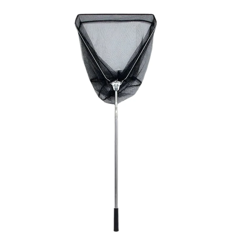 

Hot Folding Scoop Net Stainless Steel Solid Scoop Net Telescopic Pole Scoop Net Rod Folding Fishing Net