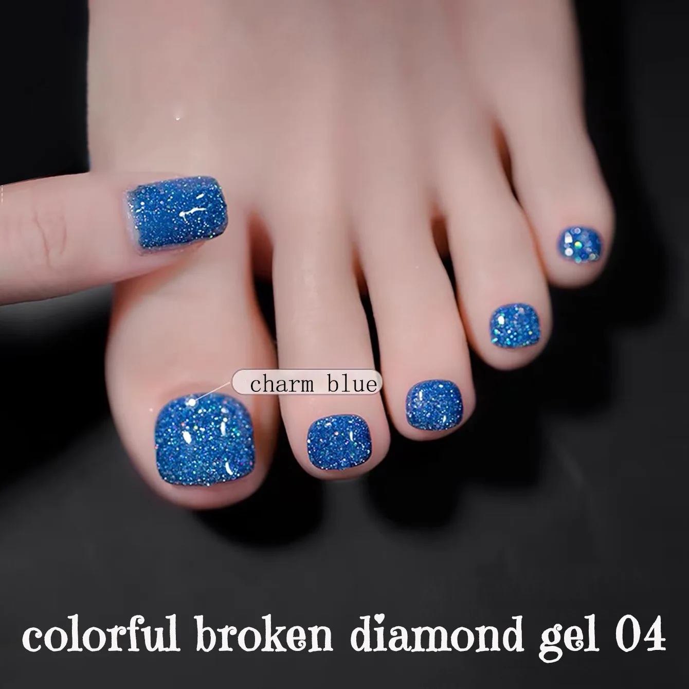 1-8 Stück PSK Glänzender Bunter Gebrochener Diamant Gel-Nagellack 2026 Neu Aufhellender Glitzer Rosa Blau Rot Gel-Nagelkunst Nagelzubehör – Detail 6