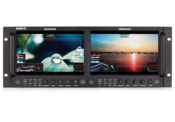 SWIT M-1093F Dual 9-inch FHD Waveform Rack LCD Monitor