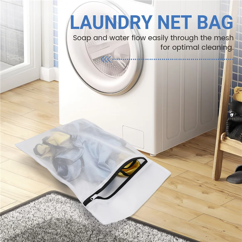 

Универсальные 10 упаковок мешков для стирки в стиральных машинах, сетчатые мешки для стирки на молнии, мешки для белья для блузок, бюстгальтеров, чулочно-носочных изделий (5S + 5L)