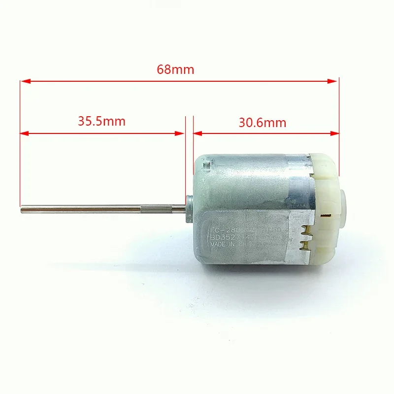FC-280SC-20150 Long Shaft Mini 280 Motor DC 12V 11400RPM Micro 24mm Electric Motor DIY Car Door Lock Central Locking Motor