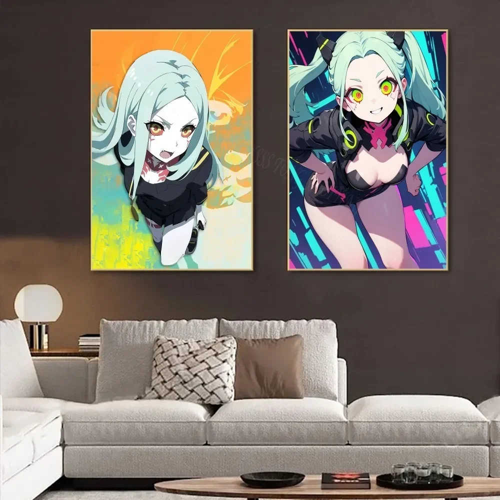 1pc Rebecca Animated Cyberpunk Poster Poster Art Print Bar Living Room Furniture Decor
