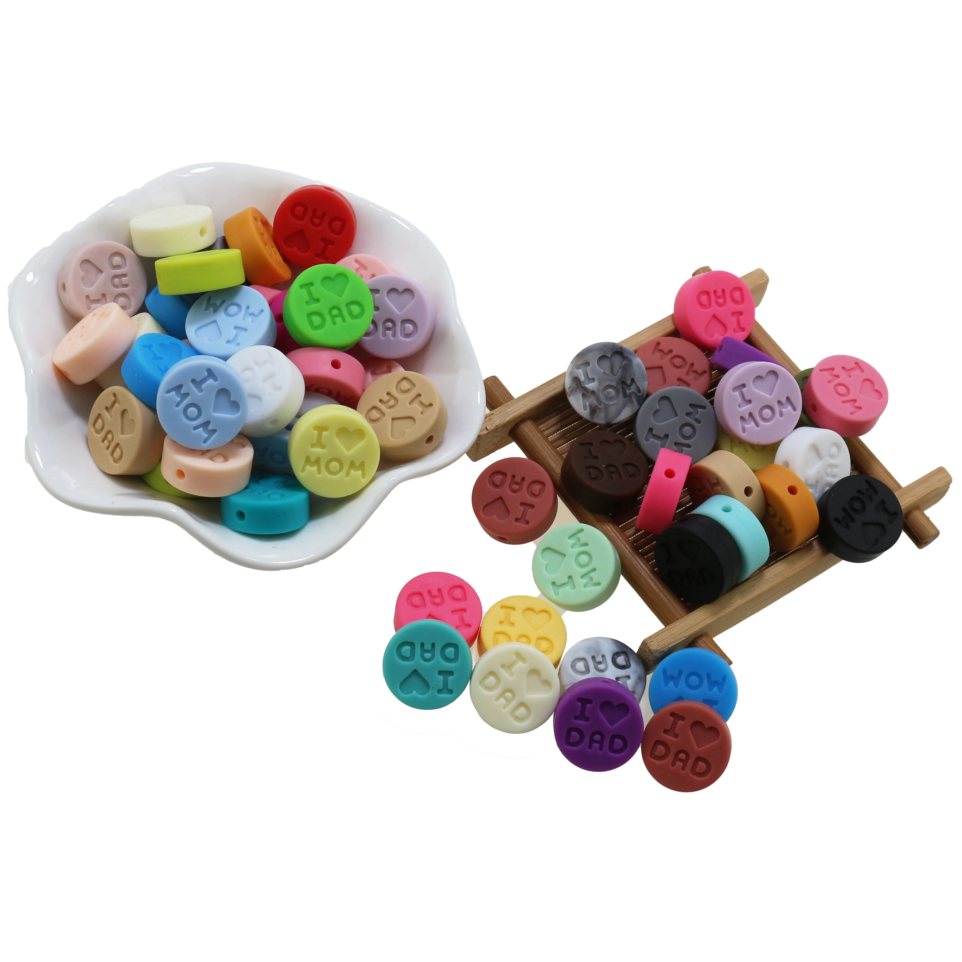 10pcs Silicone Beads \