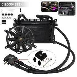 22/25/30 Row AN10 Oil Cooler Black w/7