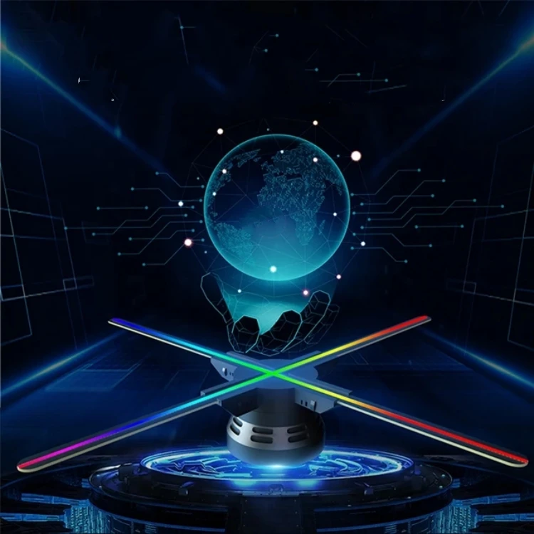 

Hot Sell Hologram Machine Equipment Showroom Led Light Display 64cm 100cm Holographic Outdoor 3d Fan Projector