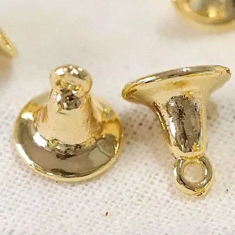 

1pcs Copper-plated Gold Horn-shaped Bell Pendant Charms For Jewelry Making DIY Bracelet Accessories Findings