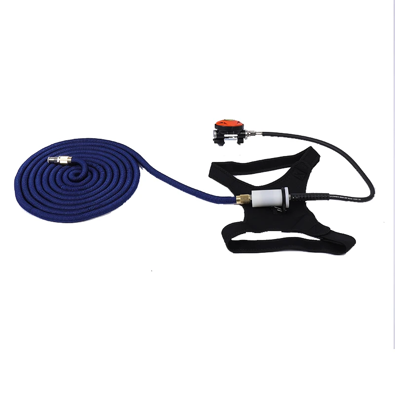 Submersible respirator telescopic pipe secondary head bite filter and strap