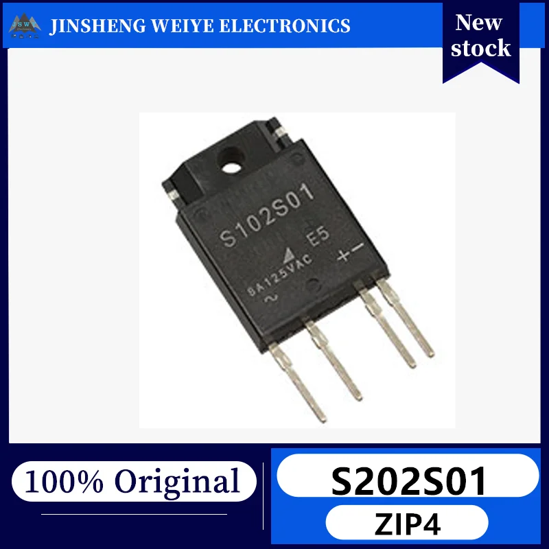 (1/5 piece) S202S01 ZIP-4 Non-zero-crossing triggered (random conduction) solid-state relay, brand new, original, in stock.