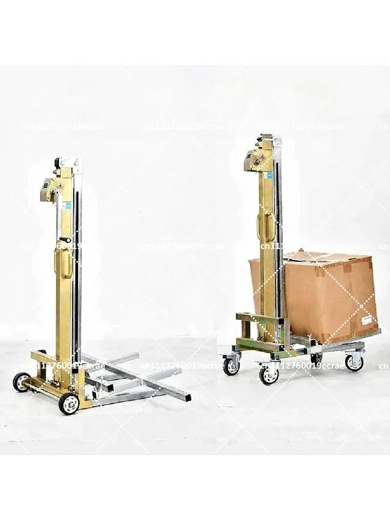 Heavy Duty 80KG Capacity Manual Stacker Lift Trolley Portable Folding Transport Cart for Warehouse