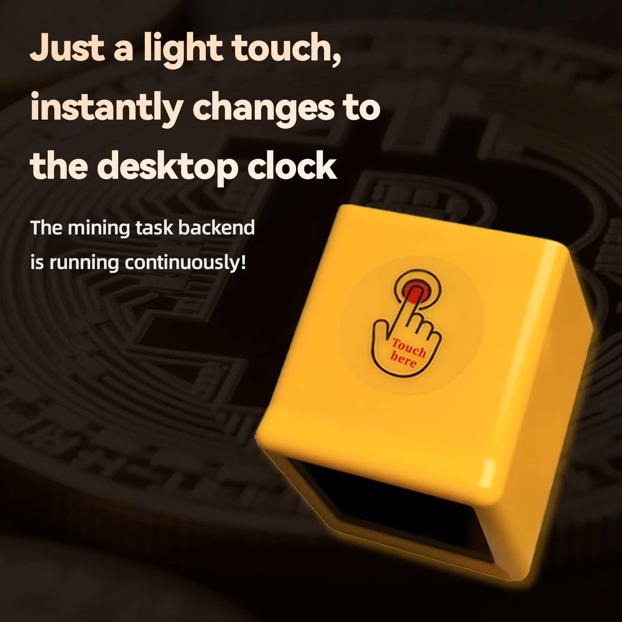 BTC Solo Lottery Miner for computer nerd Smart TV Hashrate1060KH/s ESP32 gift home silent Desktop Clock  Lower Power Consumption