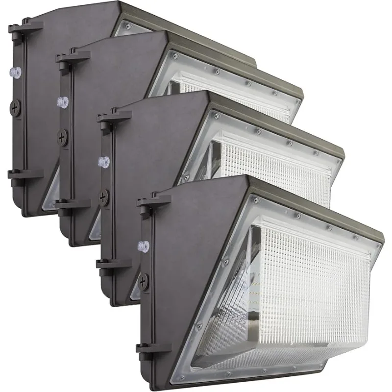 Lightdot 4 Pack 120W LED Wall Pack Lights with Photocell, 18000Lm [Eqv. 1020W MH/HPS], 5000K Daylight IP65, Bright Outdoor Flood