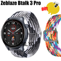 For Zeblaze Btalk 3 pro Smart Watch Strap Women men Band Nylon Belt Adjustable Soft Breathable Wristband Screen Protector Film