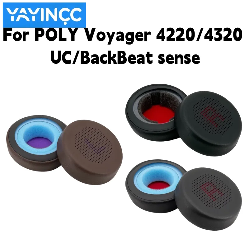 Replacement memory sponge ear pad For POLY Voyager 4220/4320 UC/BackBeat sense Headset earmuffs repair part Easy to install